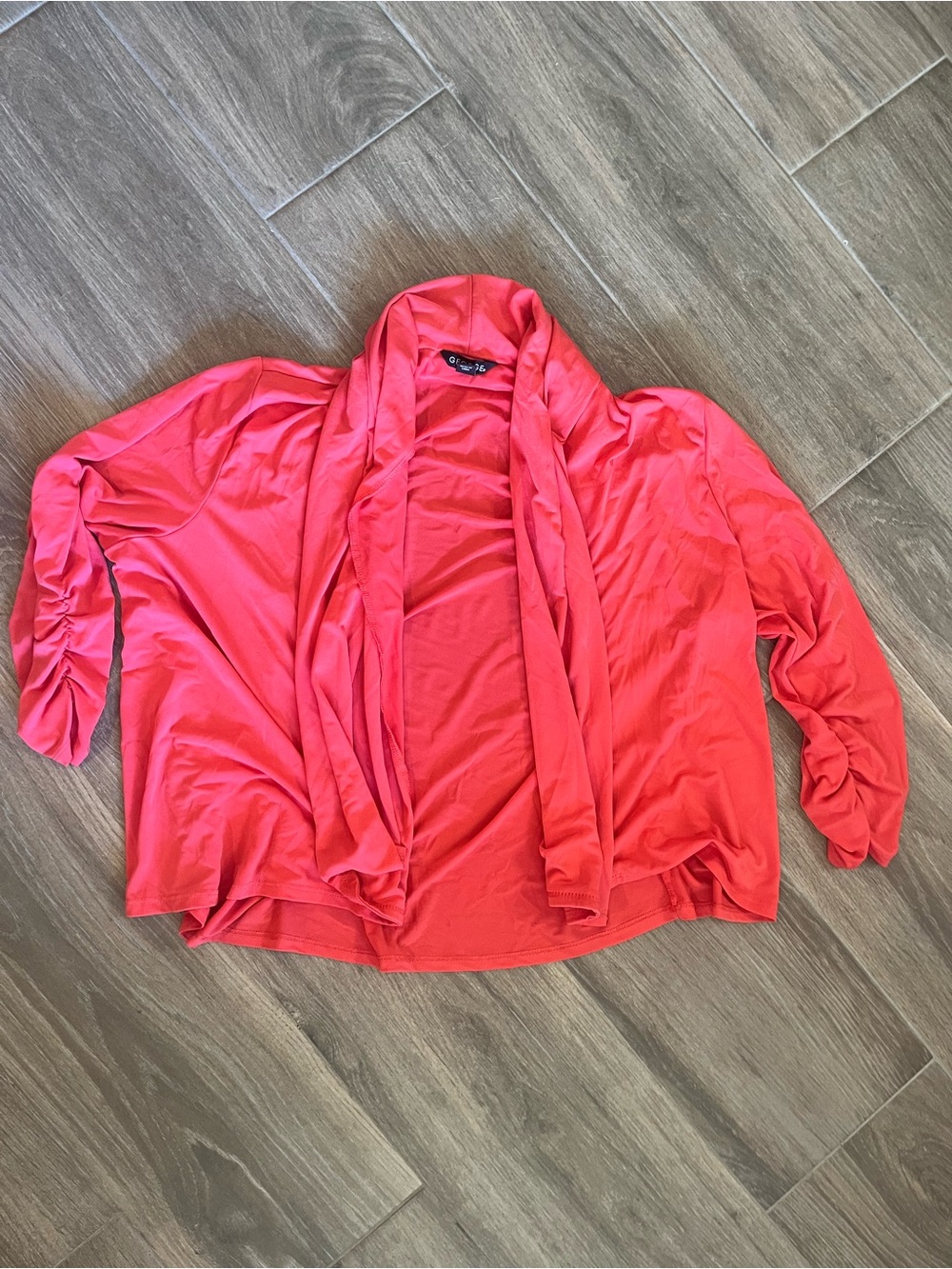 George Coral Pink Open-Front Cardigan